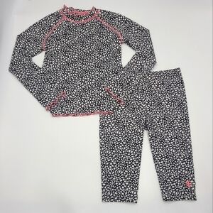 Coolibar girls' swim rashguard and capri set size XS
